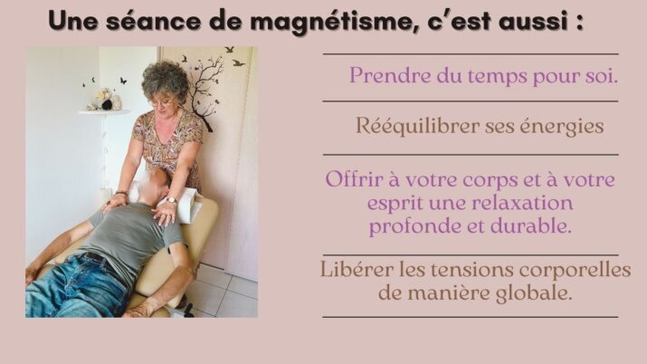 Séance de magnétisme chez Carole, magnétiseuse Bienfaits d'une séance
